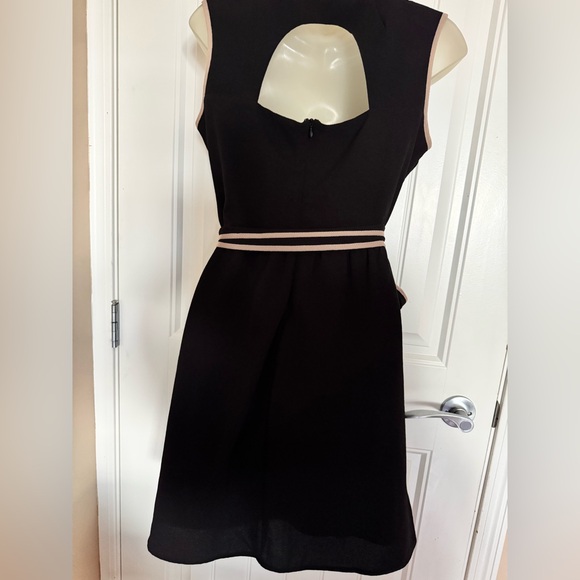 C.Luce Elegant Black Dress with Cream Accents size M - Picture 2 of 7